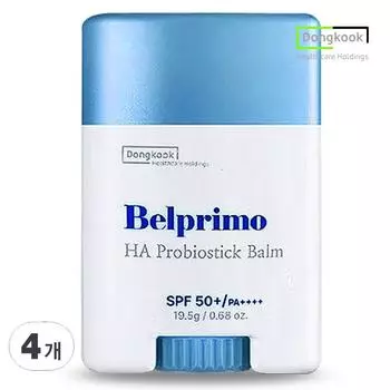 Dongguk Belprimo Probio Stick Balm 3+1 Ministry of Food and Drug Safety triple functional cosmetics sun stick sunscreen, 19.5g