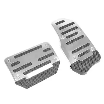 DONGKER Car Pedal Cover, 2 Pieces Aluminum Non-Slip Gas Brake Pedal Cover with Screws for Most Cars