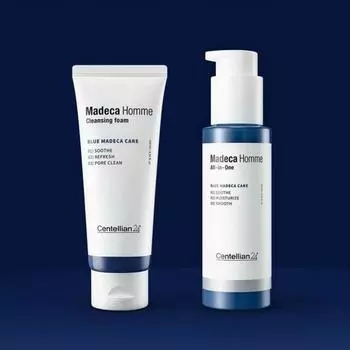 Dongkook Pharmaceutical Centellian 24 Madeca Homme All-in-One 125 мл Очищающая пенка 120 мл, Крем All-in-one 125 мл [C01], 1 шт.