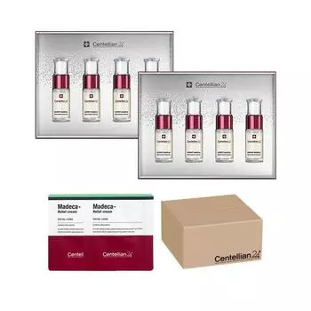 Dongkook Pharmaceutical Madeca MelaCapture Freckle Ampoule 7 мл 4 упаковки x2 + Madeca Relief Cream 1 мл x2, 1 комплект