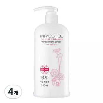 Dongseong Pharmaceutical Miettel Pure Слабокислотное очищающее средство для женщин, 500 мл, 4 шт.