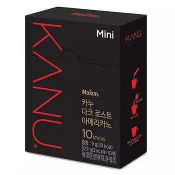 Dongsuh KANU Dark Roast Americano Mini 10 палочек / Корейский черный кофе 10 sticks