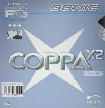 DONIC Настольный теннис Coppa X2 Накладка накладка черная AL053 1.8 чёрный