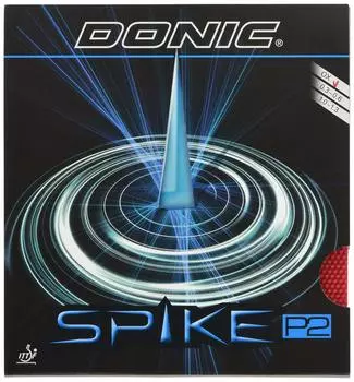 DONIC Table Tennis Spikes P2 with Masato AL074 (Co-developed Shiono) High-Grain Rubber, Red, 0.3mm,