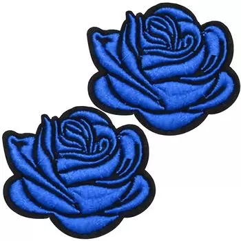 Donna Lee патч-утюг набор из 2 предметов роза аппликация вышивка ручная работа рукоделие сделай сам переделать ремонт (синий)