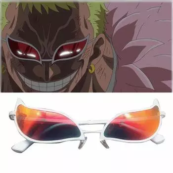 Donquixote Doflamingo очки для косплея аниме солнцезащитные очки из ПВХ забавный рождественский подарок