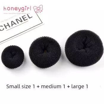 Donut Hair Band Fluffy Kids Bun Large + Medium + Small Donuts