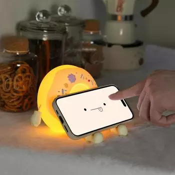 Donut Rechargeable Night Light Led Table Lamp Bedroom Bedside Nursery Decoration Silicone Cartoon Nightlight for Birthday Gifts
