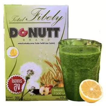 DONUTT Total Fibely детокс-напиток с растительной клетчаткой для похудения и детоксикации организма 1 box(10pcs)