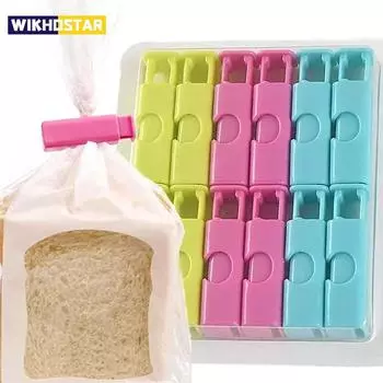 Donzens of Food Запечатывающие зажимы для пакетов для хранения хлеба, зажимы для пакетов для закусок, пружинный зажим, многоразовый кухонный зажим для организации 3pcs