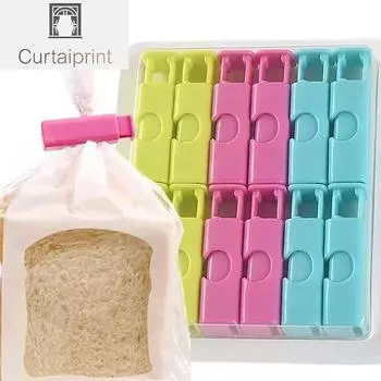 Donzens of Food Запечатывающие зажимы для пакетов для хранения хлеба, зажимы для пакетов для закусок, пружинный зажим, многоразовый кухонный зажим для организации 3pcs