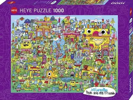 Doodle Village Puzzle 1000 Teile