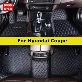 DOODRYER Custom Car Floor Maters For Hyundai Coupe Genesis-Coupe Auto Carpets Foot Coche Accessorie 2001-2007