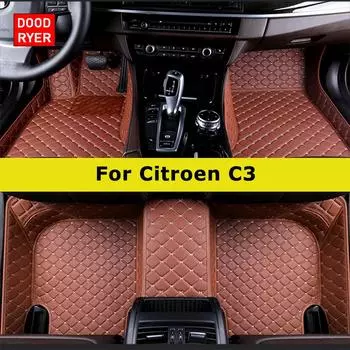 DOODRYER Custom Car Коврики для Citroen C3 2014-2024 Авто Коврики Аксессуары для ног Coche 2014-2023