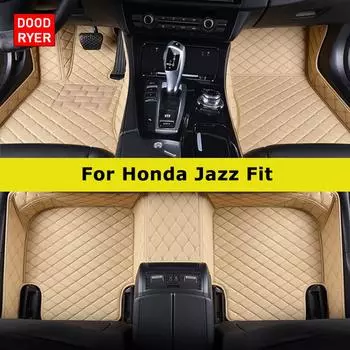 DOODRYER Пользовательские автомобильные коврики для Honda Jazz Fit Auto Carpets Foot Coche Accessorie 2002-2007 II