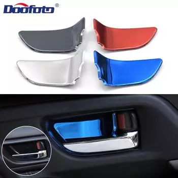 Doofoto 4 шт. внутренняя ручка двери автомобиля крышка дверная чаша украшения для Subaru Forester Outback Legacy XV чёрный