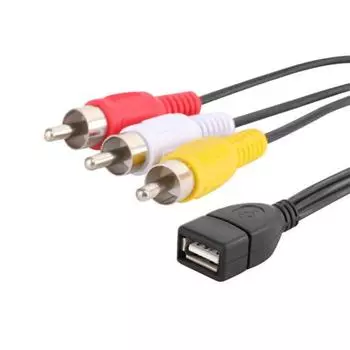 DOONJIEY USB 2.0 A «мама» на 3 RCA «папа» аудио-видео AV-кабель-адаптер для ПК-телевизора