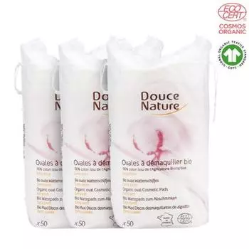 Doosnatur Органический овальный ватный диск (Ватный диск) Triple Plan 50 листов x3, корейская косметика