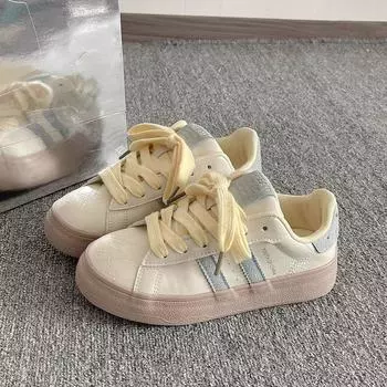 Dopamine board shoes women s new spring high-value versatile shoes platform-soled white shoes 35