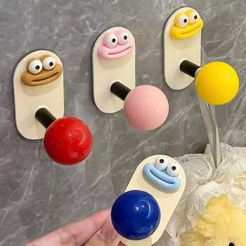 Dopamine Бытовая ванная комната без крюка для пробивания отверстий Симпатичный настенный держатель для полотенец для ванной комнаты Бытовая крючок для хранения синий