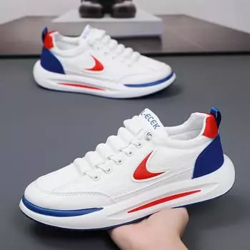 Dopamine men s shoes fashion tide Internet celebrity live broadcast light breathable youth sports shoes lace-up round head versatile shoes 39