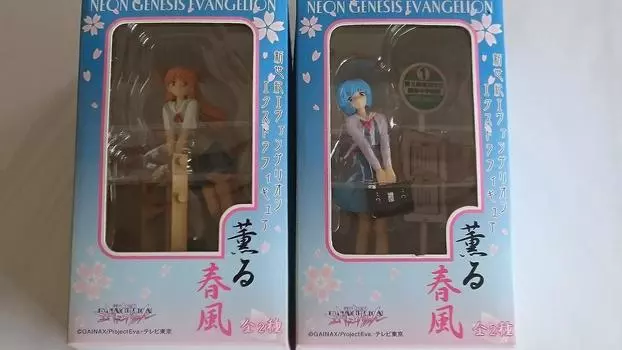 Дополнительная фигурка Neon Genesis Evangelion, Рей Аянами, Аска Каору, набор «Весенний бриз»