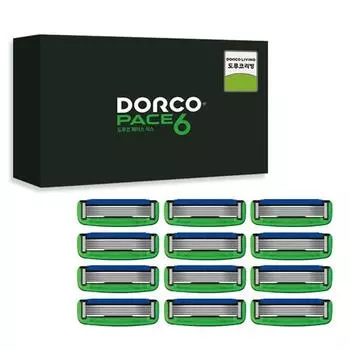 Dorco Face 6 6-слойное бритвенное лезвие, 12 шт., 1 шт., корейское бритвенное лезвие