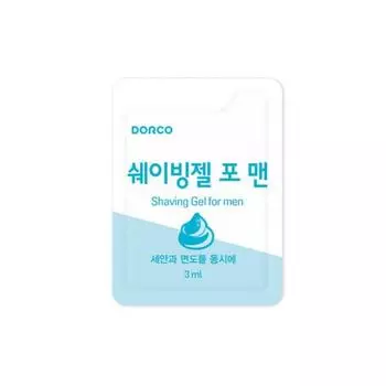 Dorco Face Shaving Gel 3ml/одноразовый/дорожный/ванная