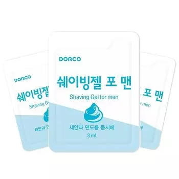 Dorco Гель для очищения и бритья лица, 3 мл, 50 шт.