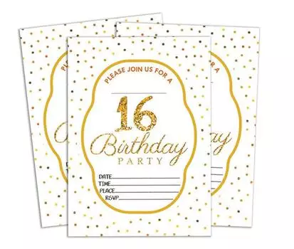 Дорогой сувенир, белая пригласительная открытка на день рождения, для печати, заполнения или записи, приглашения для вечеринок, упаковка из 28 5 x 7 5 x 7 Inches белый