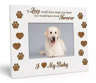 Дорогой сувенир, сделанный с любовью, настольная фоторамка с гравировкой, деревянная рамка для фотографий I Love My Baby, белая фоторамка 4x6 Inches Horizontal белый