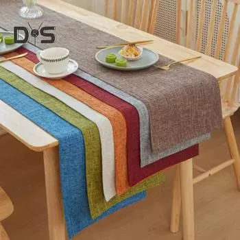 Дорожка для праздничного стола, однотонная, утолщенная, термостойкая, 30 x 180 см, нескользящая, пригодная для машинной стирки, для вечеринок, свадеб, банкетов, украшения стола, настольный флаг 30x180cm бежевый