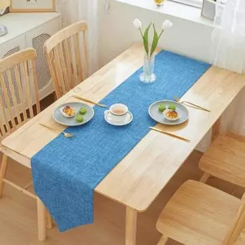 Дорожка для праздничного стола, однотонная, утолщенная, термостойкая, 30 x 180 см, простая в уходе, нескользящая, пригодная для машинной стирки, для отелей, ресторанов, свадеб, банкетов 30x180cm