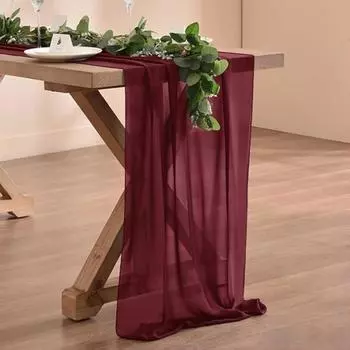 Дорожка для стола из шифона, пасхальная весна, бохо, деревенский стиль, 72 см x 305 см, свадебная дорожка, прозрачная, украшения для свадебного душа белый