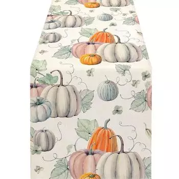 Дорожка для стола «Осенние тыквы», осенний декор, осенний декор кухни One Size