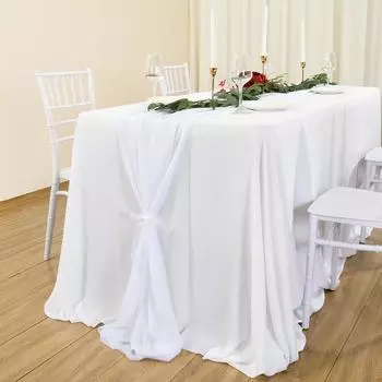 Дорожка на стол из эластичной пряжи с 2 лентами для свадебной вечеринки, романтических украшений для свадебного приема 27x120 светло-розовый