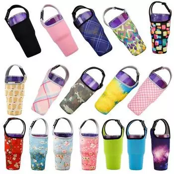 Дорожная бутылка с водой, чашка для напитков, крышка для кружки, стеклянный мешок на 30 унций, держатель с рукавом 16#
