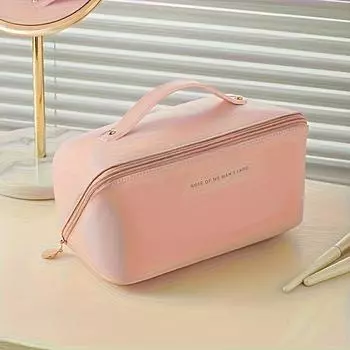 Дорожная косметичка большой вместимости, многофункциональная водонепроницаемая портативная сумка-органайзер для макияжа с ручкой, идеально подходящая для путешествий