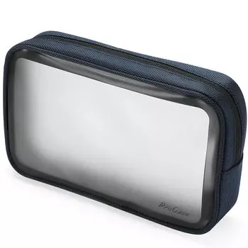 Дорожная косметичка ProCase, одобренная TSA, из ПВХ-нейлона, для хранения, переноски, прозрачная косметичка, одобренная авиацией для аэропортов, военно-морской флот