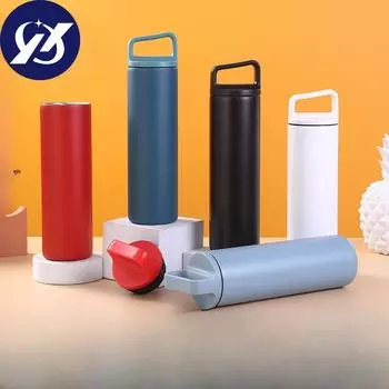 Дорожная кружка для занятий спортом на открытом воздухе, портативная кружка большой емкости, простая кружка из нержавеющей стали 304 480ml красный