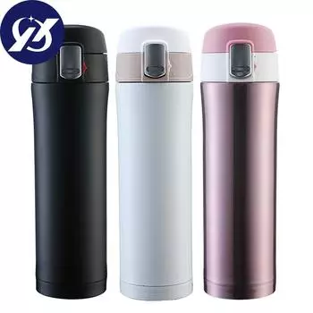 Дорожная кружка Termos, 450 мл, термос для кофе, вакуумная бутылка из нержавеющей стали, термос, чашка-термос серый