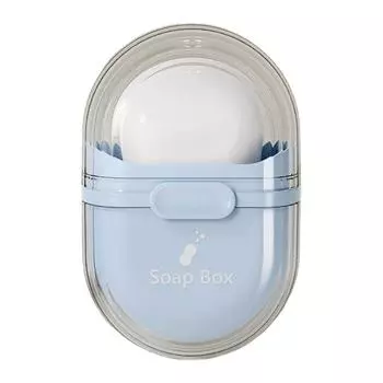 Дорожная мыльница, закрывающаяся тарелка, герметичный футляр для хранения с крышкой для синий