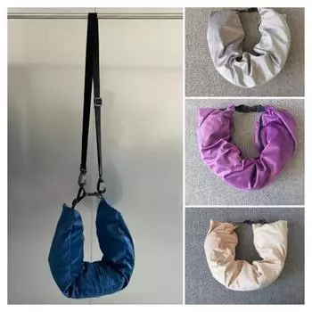 Дорожная подушка для шеи с застежкой-молнией. Самозаполняющийся дизайн. Износостойкая моющаяся, не выцветающая. Набивная подушка для шеи. U-образная подушка. чёрный