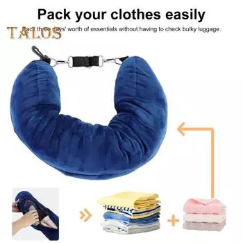 Дорожная подушка для шеи с застежкой-молнией. Самозаполняющийся дизайн. Износостойкая моющаяся, не выцветающая. Набивная подушка для шеи. U-образная подушка. серый