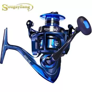 Дорожная рыболовная катушка SOUGAYILANG 13 + 1BB, спиннинговая рыболовная катушка с бесплатной запасной графитовой шпулей ZM2000