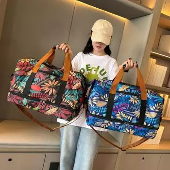 Дорожная спортивная сумка, багаж, портативная фитнес-сумка через плечо для женщин и мужчин, дорожная сумка для переноски на выходных, сумка для йоги красный