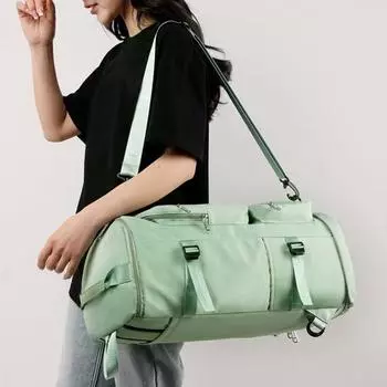 Дорожная спортивная сумка Многофункциональная большая вместительная регулируемая лямка Многослойная несущая плечевая сумка Weekender Ночная сумка Спортивный зал чёрный