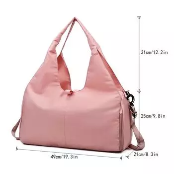Дорожная спортивная сумка Спортивная сумка-тоут для йоги и спортзала Weekender Сумка через плечо с отделением для обуви розовый