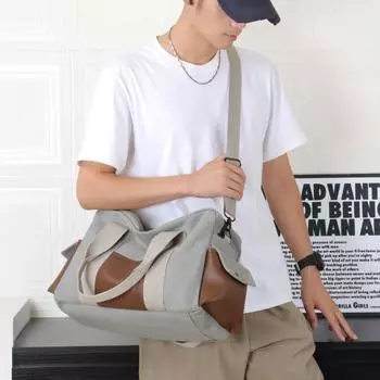 Дорожная сумка 2024 года, новая сумка для коротких поездок, студенческая багажная сумка, легкая холщовая сумка большой вместимости для фитнеса пшеничный