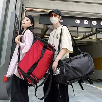 Дорожная сумка Большая вместительная сумка для багажа Многофункциональный рюкзак Спортивная сумка для фитнеса чёрный